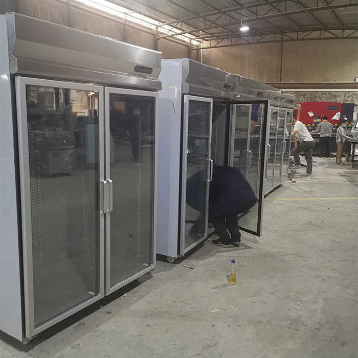 Air Flow System 360W SS Double Door Upright Chiller
