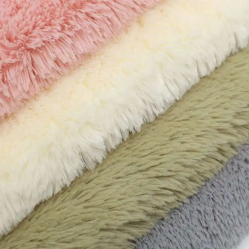 20mm Pile Length Tricot Knitted Solid Color PV Plush Fabric for Soft Toys and Blankets