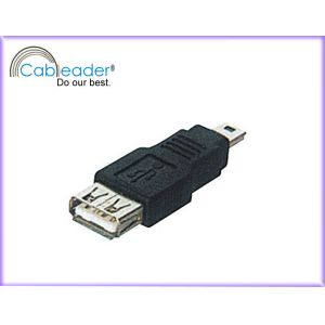 Universal Black USB 5 Pin Cableader USB adapter A female-Mini 5Pin Plug