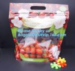Fruit Packing Bags For Grapes Banana Vegetables Stand Up Plastic Food Bags,