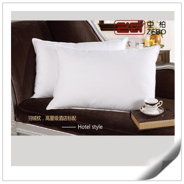 Quality 600 ~1000G 100% Duck Down Pillows 45 * 75CM Customize Size / Home Comfort Pillows for sale