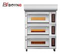 Stainless Steel Commercial Bakery Kitchen Equipment Three Deck Oven