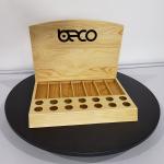 Customized Wooden Display Stand Lipstick Counter Display Rack for Specialty