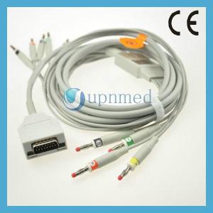 Wholesale Fukuda ME 12 lead ekg cable,Banana 4.0(10K ohm resistance), C110,C220 from china suppliers