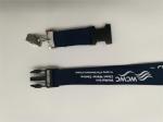 Black Color Promotional Dye Sublimation Lanyards With Fashion Logo , 2.0*90cm