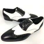 Business Men'S Wedding Dress Shoes / Mens Woven Leather Lace Up Shoes
