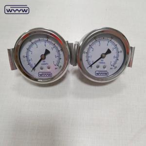 Wholesale stainless steel industrial hydraulic liquid filled pressure manometer with clamp 1500psi pressure gauge from china suppliers