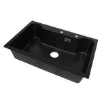 Stain Top Mount On Quartz Stone Kitchen Sink Countertop Scratch Resistant