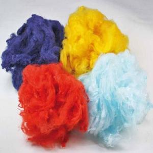 Wholesale Blue Yellow Regenerated Polyester Staple Fiber Excellent Mechanical Properties from china suppliers
