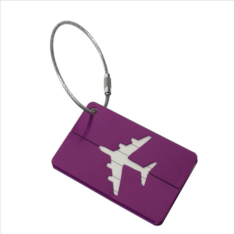 Travel Luggage Stainless Steel Metal Card Aluminium Baggage Suitcase Bag Name Address ID