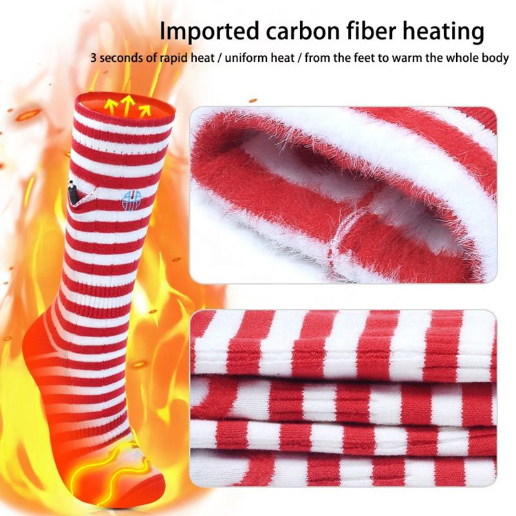 Cotton 3.7V 2200mAh Heated Battery Operated Socks Sustainable