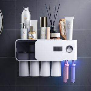 Wholesale Suction Type 30RH UV Toothbrush Holder , DC3.7V Toothbrush Sanitizer Holder from china suppliers