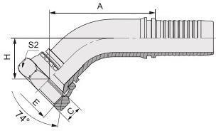 26741 Hydraulic Fitting High-Pressure Hose Ferrule Hydraulics Hoses and Fittings