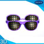Clear 13500 lines double lens flip Up 3D Diffraction Glasses Red white purple