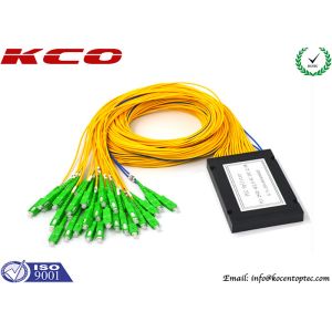 Buy cheap LC APC Connector PLC Fiber Optic Splitter Module 2x32 2:32 Corning Fiber ABS Box from wholesalers