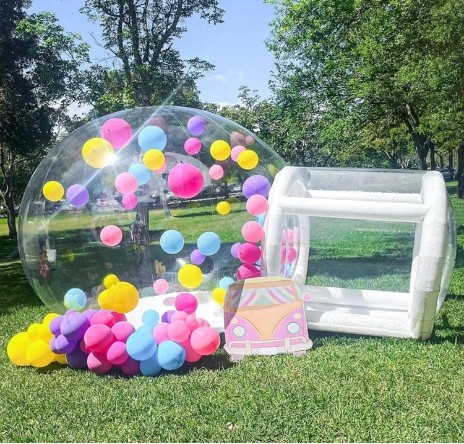 Outdoor Inflatable Bubble Tent Transparent Crystal Dome Inflatable Bubble Tent With Balloons For Wedding