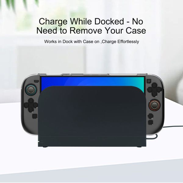 Luxury Diamond Pattern Design Split TPU Joy-Con Transparent PC Middle Frame Protective Case Kit for Nintendo Switch 2