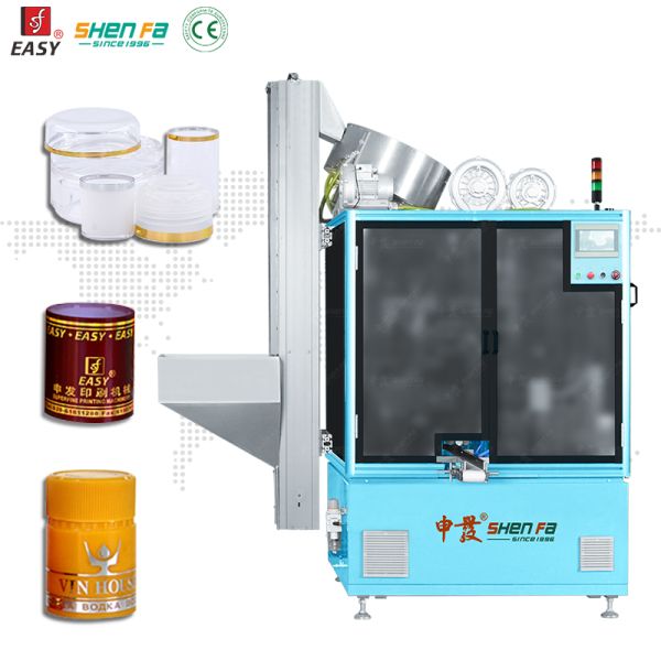 Lifting Loading Cap Side Automatic Screen Printing Machine PLC Control