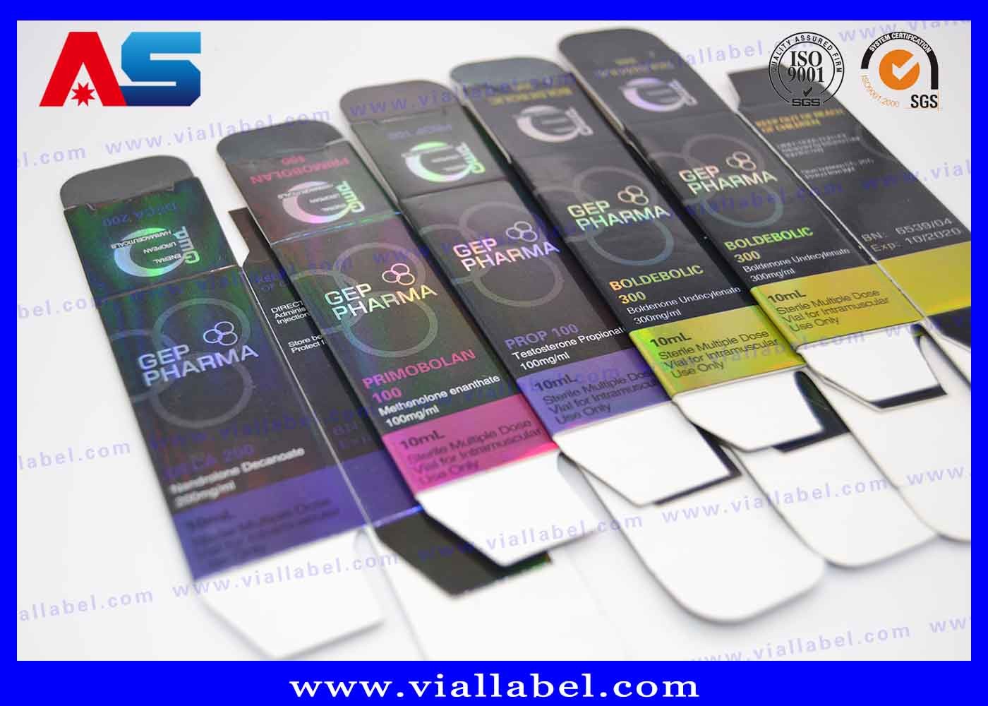 CMYK Printing Injectable Peptide 10ml Vial Boxes And Labels 10ml bottle roll labels