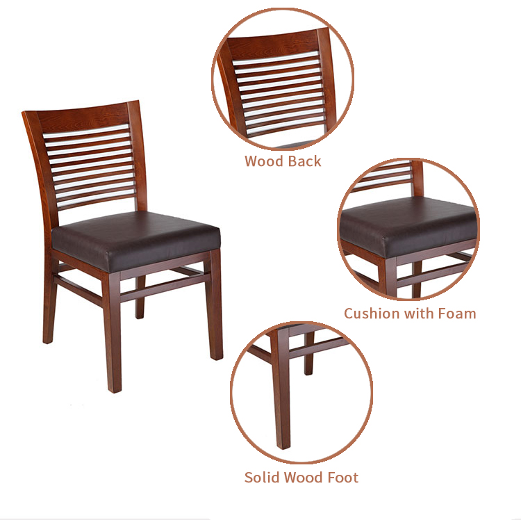 Nordic Modern Design Black Teak Solid Wood Restaurant Furniture Antique Dining Chair