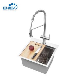 Wholesale Single Bowl SUS304 Stainless Steel Kitchen Sinks Handmade House Kitchen Sinks With Faucet from china suppliers