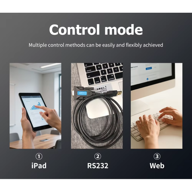 8-in 9-out 4K60 Video Wall Controller with DP 1.2 and 3.5mm Audio Separation Multi-screen Processor