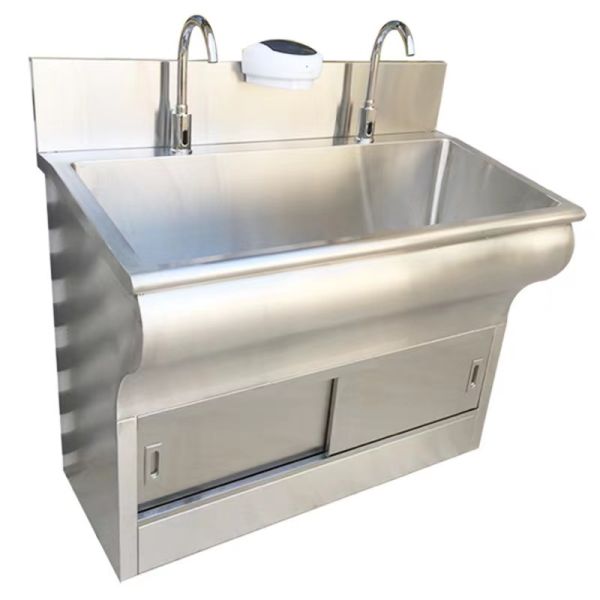 Stainless Steel 304 Foot Operated Hand Wash Sink with Seamless Welding for Hospital Surgical Rooms