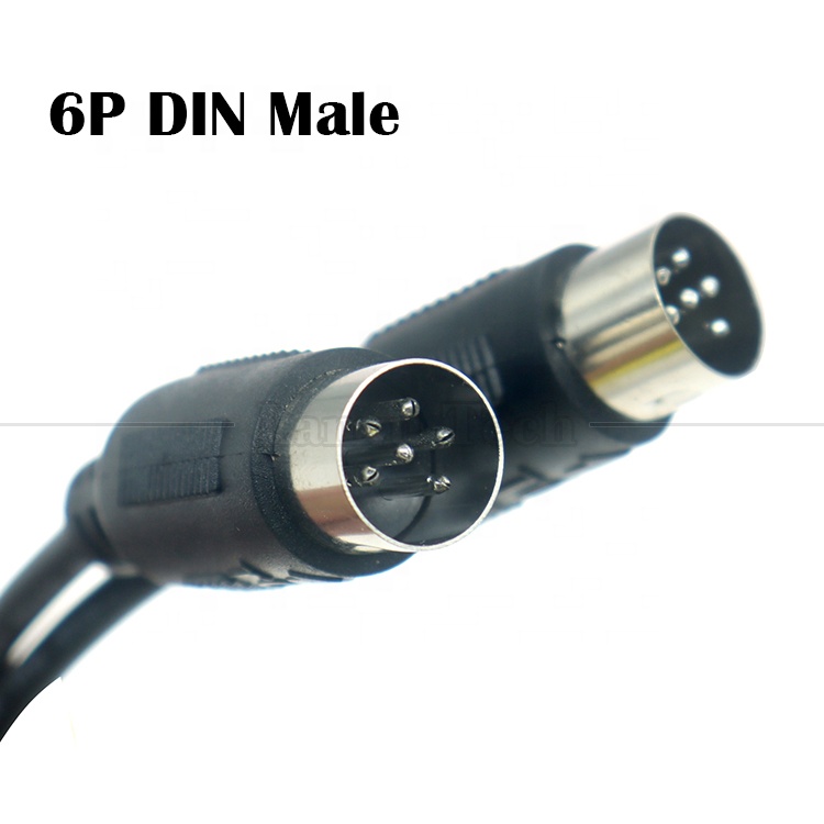 High Quality Shield Male to Male MIDI 6 PIN DIN Serial Extension Cable for Audio Keyboard Microphone Guitar