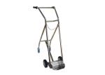 Hospital Stainless Steel Double Feet Oxygen Cylinder Trolley For Medical Center
