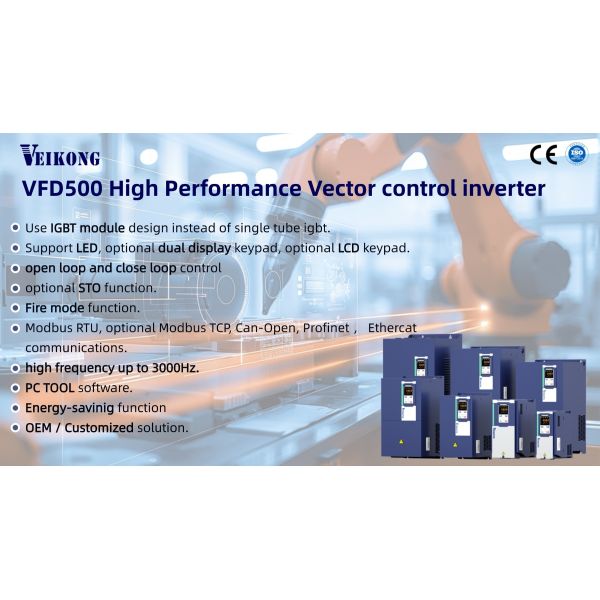 VEIKONG VFD500 45KW Variable Frequency Inverter with PID and PLC