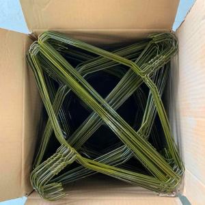 Wholesale Laundry Store Fabric Coat Hangers , 21cm Height Green / White Wire Hangers from china suppliers