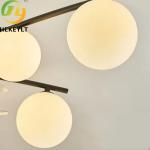 Nordic Modern 6 Heads Shaking Head Ceiling Fan Lamp for Bedroom Lighting