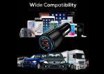 Black FCC 2 USB Ports ABS QC 3.0 Car Charger