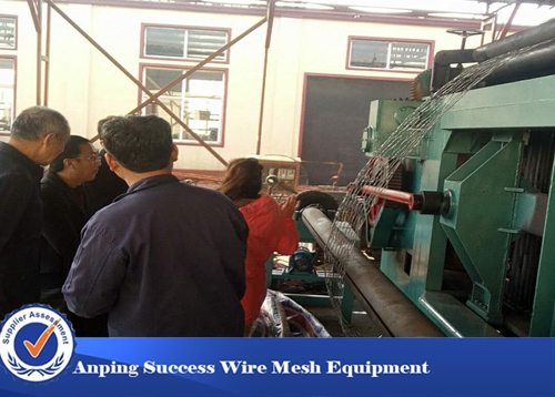 Full Automatic 4300mm Gabion Mesh Machine Produce 10x12