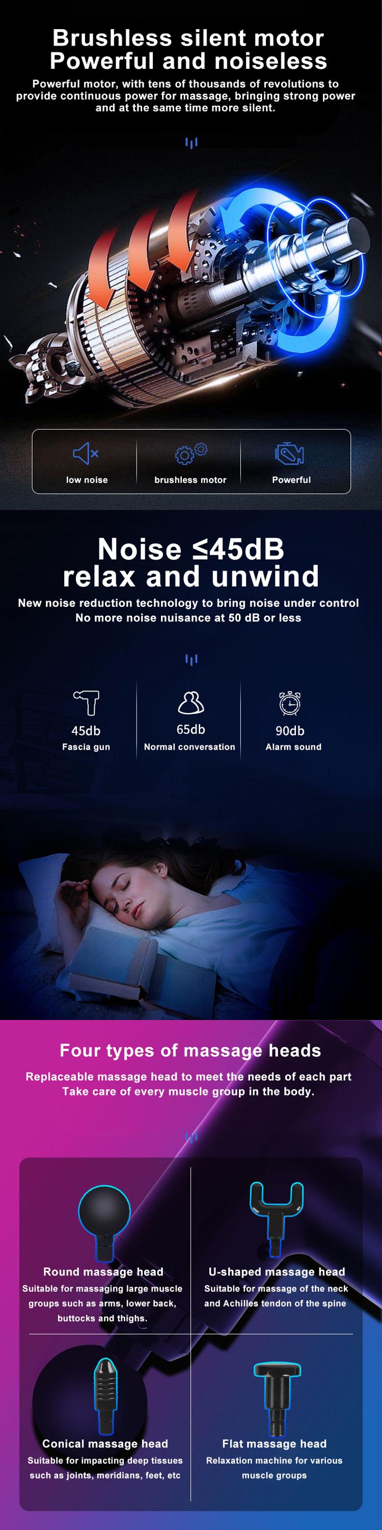 Portable Cordless Vibration Deep Tissue Muscle Massage Gun