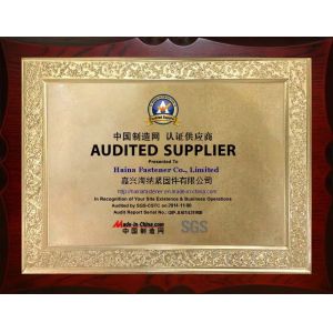 Jiaxing Haina Fastener Co.,Limited Certifications