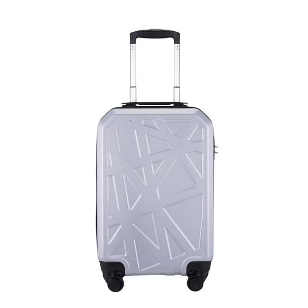 4 Spinner Wheels Silver Bird Nest Design Hard Shell Trolley Suitcase Set with Telescopic Handle and Luxury Travel Bags