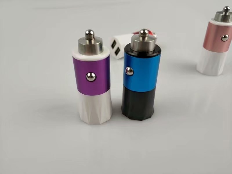 4.8 A Colorful Mobile Phone USB Car Charger Dual USB Port Changeable Output
