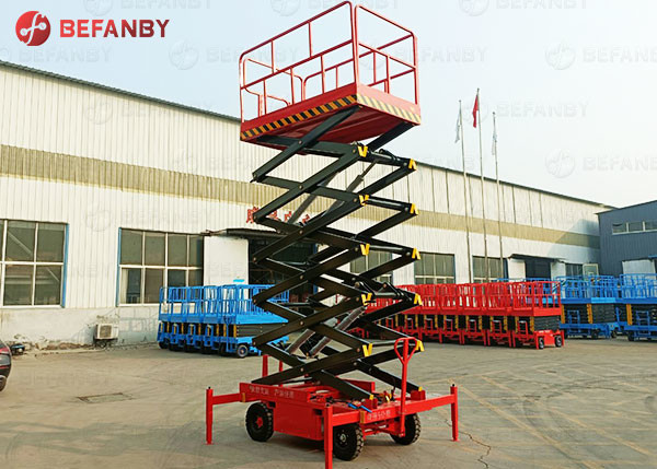 Customized 12m Traction Hydraulic Scissor Lift Platform