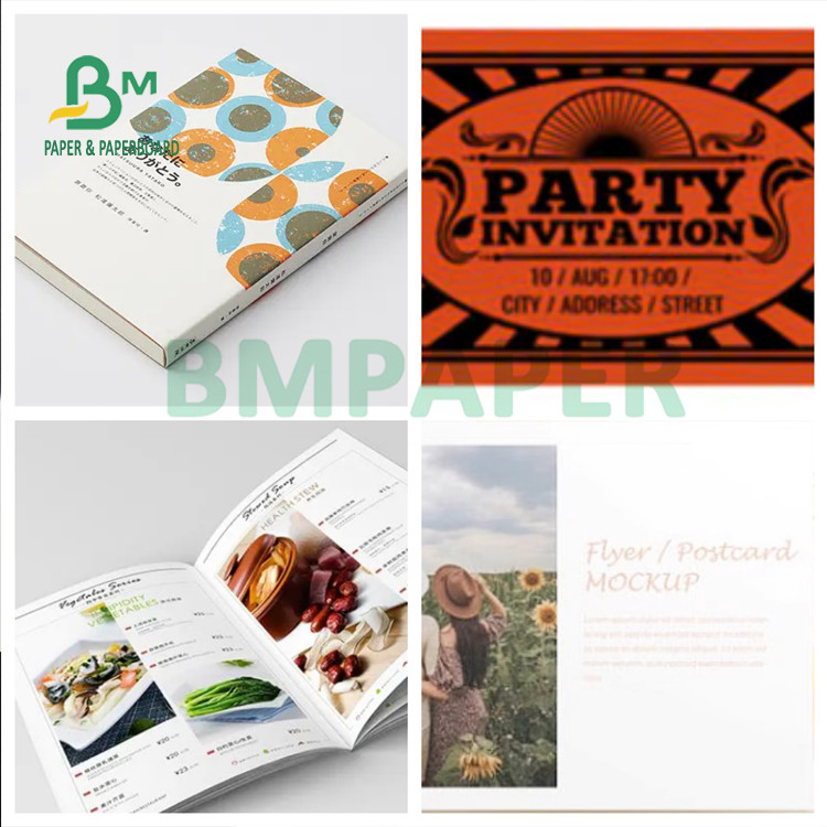 115gsm 128gsm High Glossy  Two Sides Coated Couche Paper  for Postcards