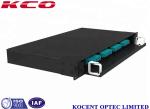 48 Port LC OM4 Fiber Optic Rack Mount Patch Panels Type 1U Metalic Black Steel