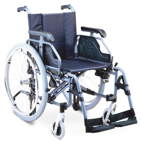 Hospital Aluminum Manual Wheelchair Lightweight Pneumatic Rear Wheel Anti