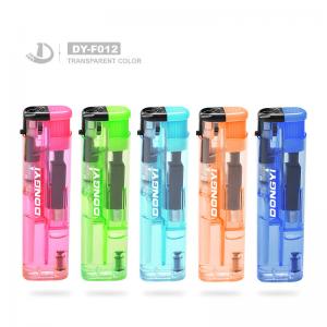 China Plastic Electric Refillable Windproof Cigarette Lighters Dy-F012 Model NO. 7.88*2.1*1.1 CM on sale