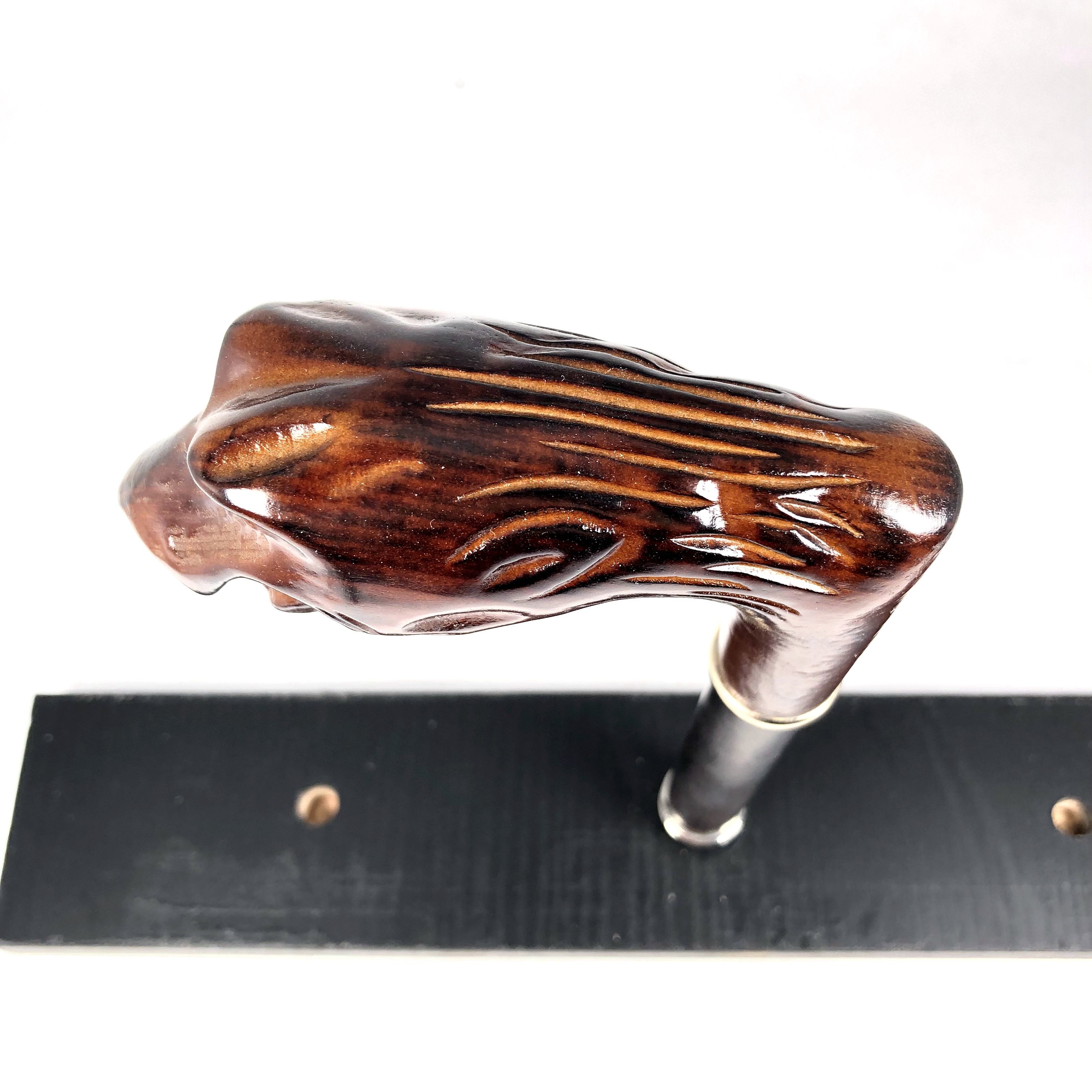 Walking cane bull Walking stick bull Wooden walking stick bull Handmade carved cane custom walking cane