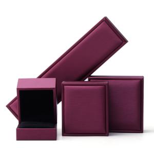 Wholesale Custom Luxury Velvet Jewelry Packaging Box with Purple PU Leather from Hanhong from china suppliers