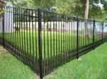 Powder Coated Steel Wall Fence Galvanized PVC Coated Black Iron Fencing for
