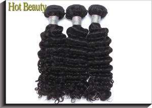Wholesale Black Virgin Human Hair Extensions / Americadyed Bleached Deep Wave Remy Hair from china suppliers