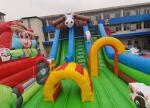 Tarpaulin Commercial Bouncy Slide Combo Farm Animals Bounce House Inflatable