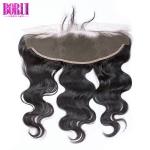 13*6 unprocessed baby hair body wave Lace Frontal With Hair Bundles for black