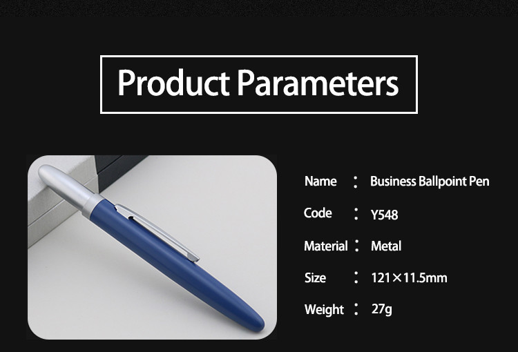 Metal Pen Smooth Grip 1.0mm High-Quality Office Business Ballpoint Pen With Cap